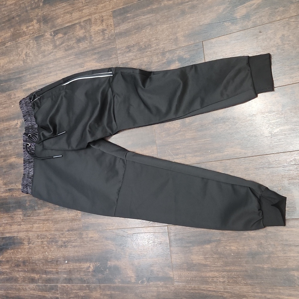 nwt ATHLETEX black drawstring joggers L pull on athleisure pants Large new